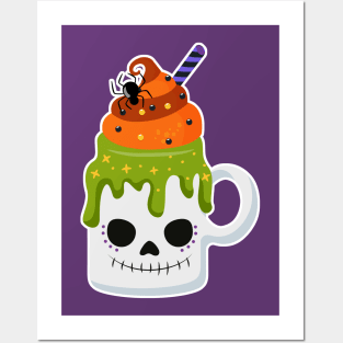 Cute Halloween Ice Cream Posters and Art